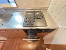 グリル付き2口コンロ