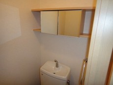 ＷＣ鏡付収納（イメージ）